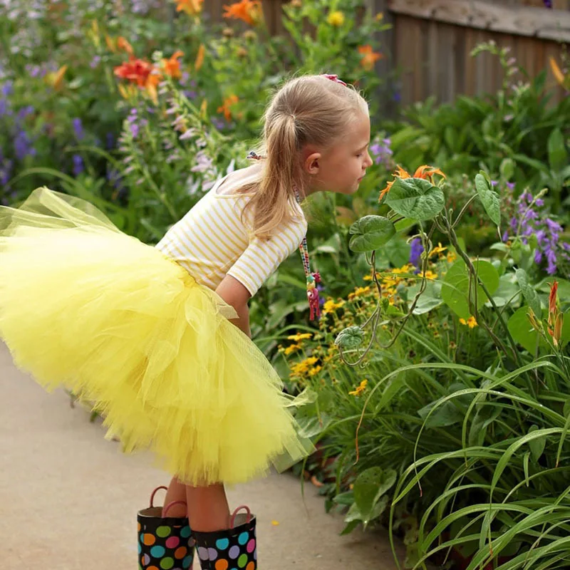 Girls Candy Color Tutu Skirts Kids Ballet Dance Tulle Pettiskirt Underskirts Children Halloween Birthday Party Costume Skirts