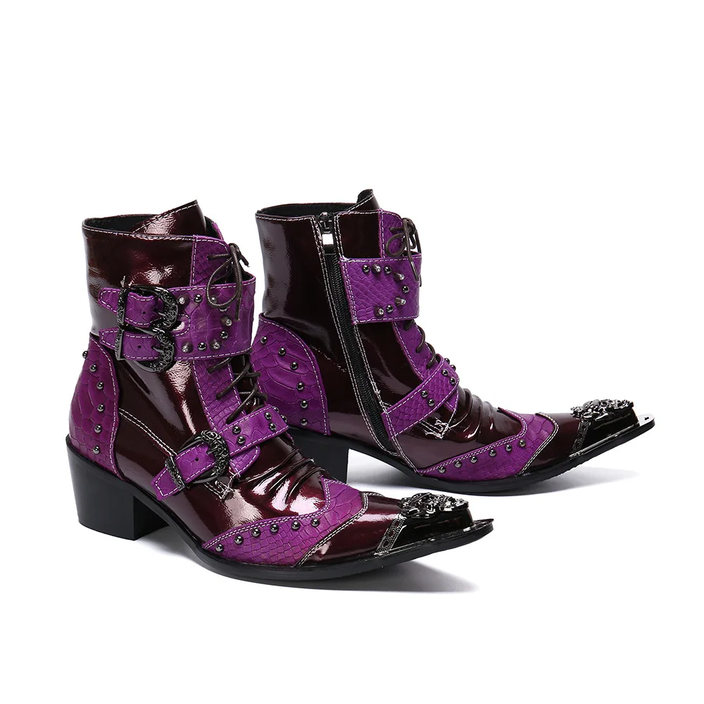 

2019 men's boots carved boots spring and autumn Short Boots Men's Korean fashion carved high top boots summer