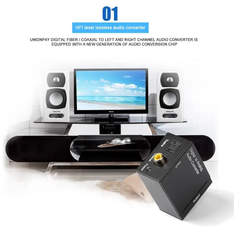 Цифровой оптический Toslink SPDIF коаксиальный декодер в аналоговый двухчиповый