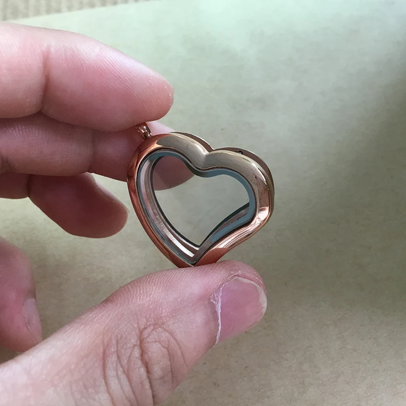 5 шт./лот 6 цветов Сердце Магнитный 316L Нержавеющая сталь плавающий кулон