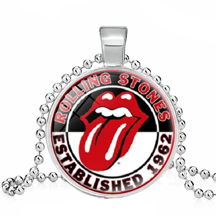 Знаменитая рок-группа ожерелья с Роллинг камушками красный язык Мик яггер