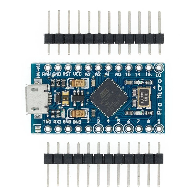 Модуль платы PRO MICRO/MINI/TYPE-C USB 5 в 16 МГц для контроллера Arduino/Leonardo ATMEGA32U4-AU/MU Pro-Micro 1 шт. |