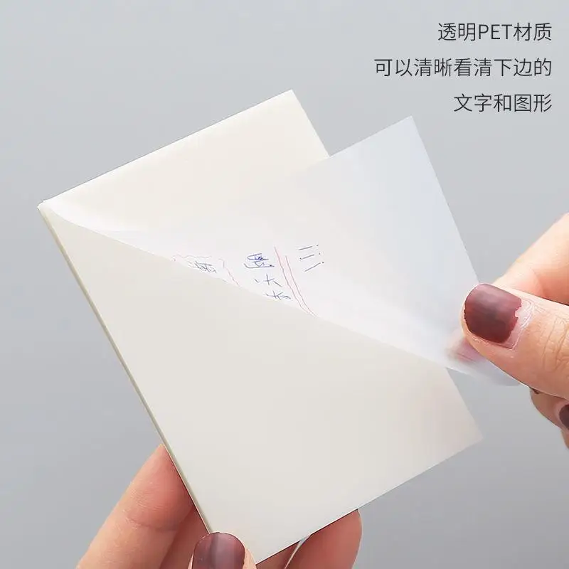 50Pcs/Set Waterproof PET Transparent Sticky Note paper Pad School Paper Student Notepad Accessories Stationery Office | Дом и сад