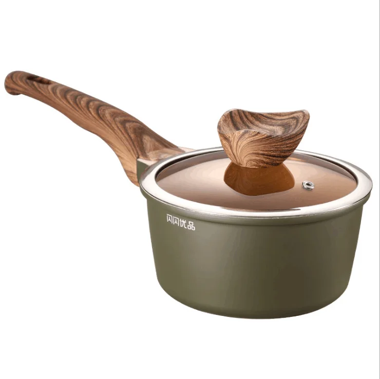 Кухонная креативная мини кастрюля небольшая молочная с пшеничным камнем