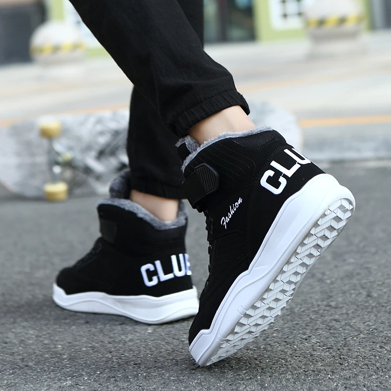 Теплые зимние мужские ботинки с высоким берцем Мужские на меху Модная мужская