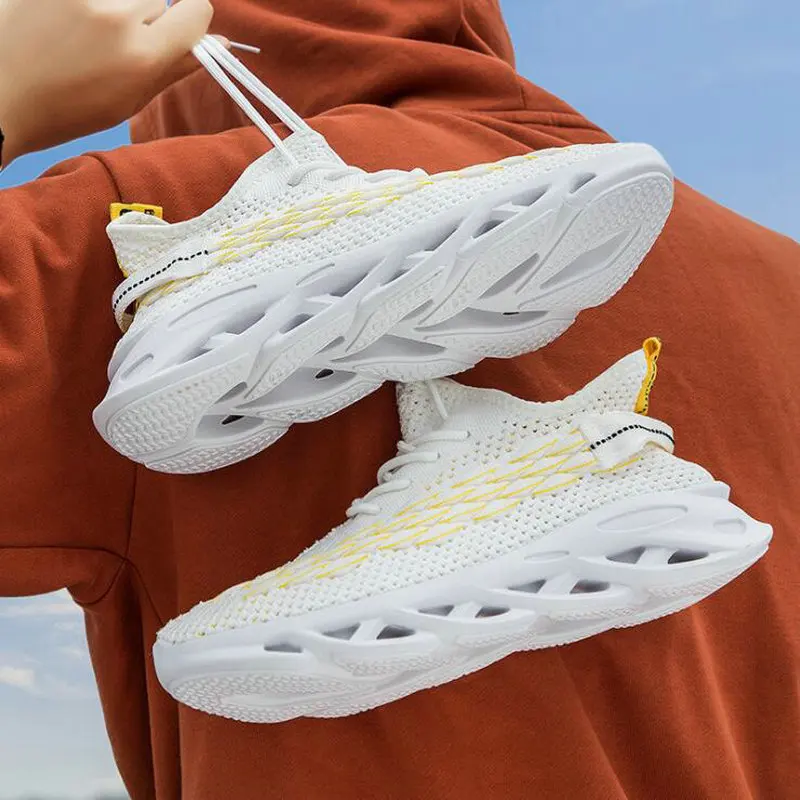 Мужские беговые кроссовки 2019 Мужская Воздухопроницаемая сетчатая уличная
