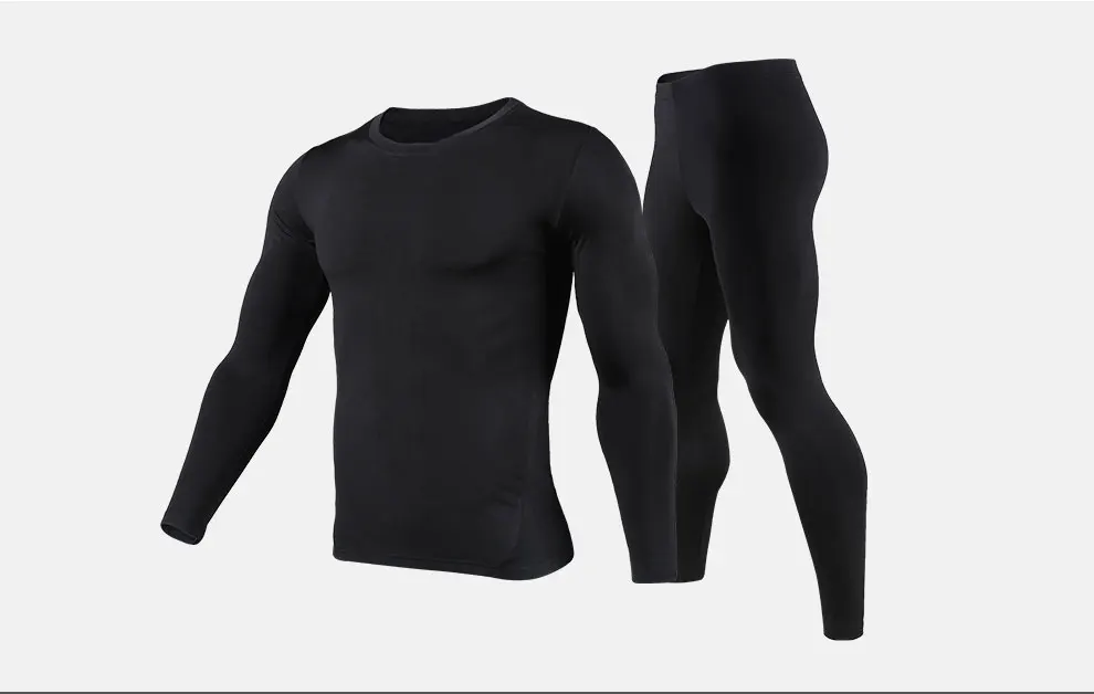 

Men Fleece Lined Thermal Underwear Set Motorcycle Skiing Base Layer Winter Warm Long Johns Shirts & Tops Bottom Suit