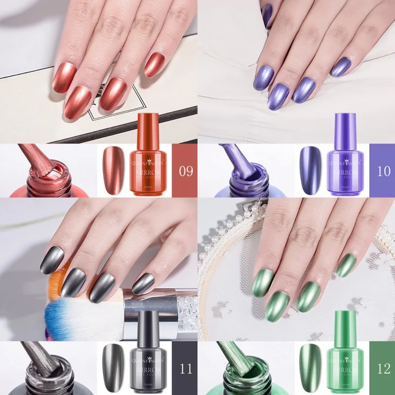 Стойкий Великолепный глянцевый маникюрный дизайн ногтей украшение Блестящий