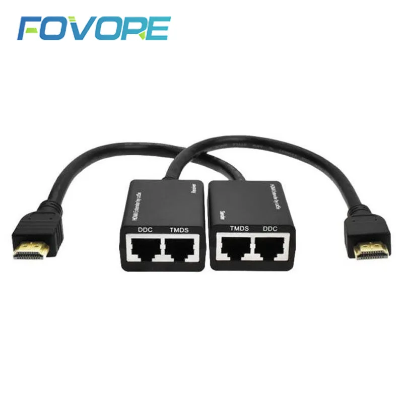 HDMI по RJ45 CAT5e CAT6 UTP LAN Ethernet удлинитель Ретранслятор 1080P 3D до 100 футов|Кабели HDMI| |