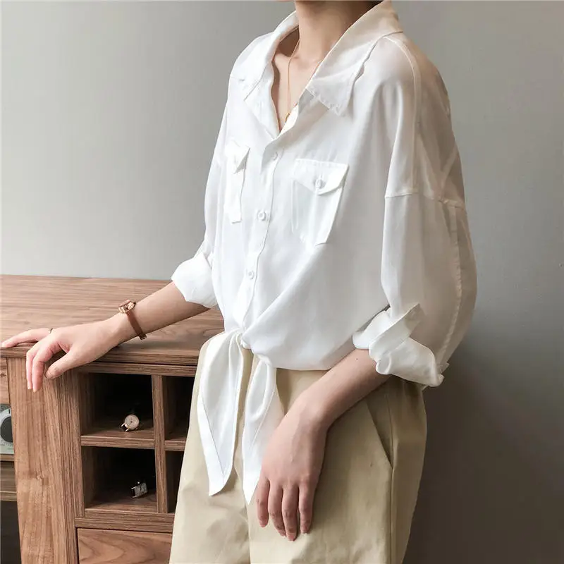 Sungtin женская блузка на шнурке дизайнерская рубашка с отложным воротником рубашки