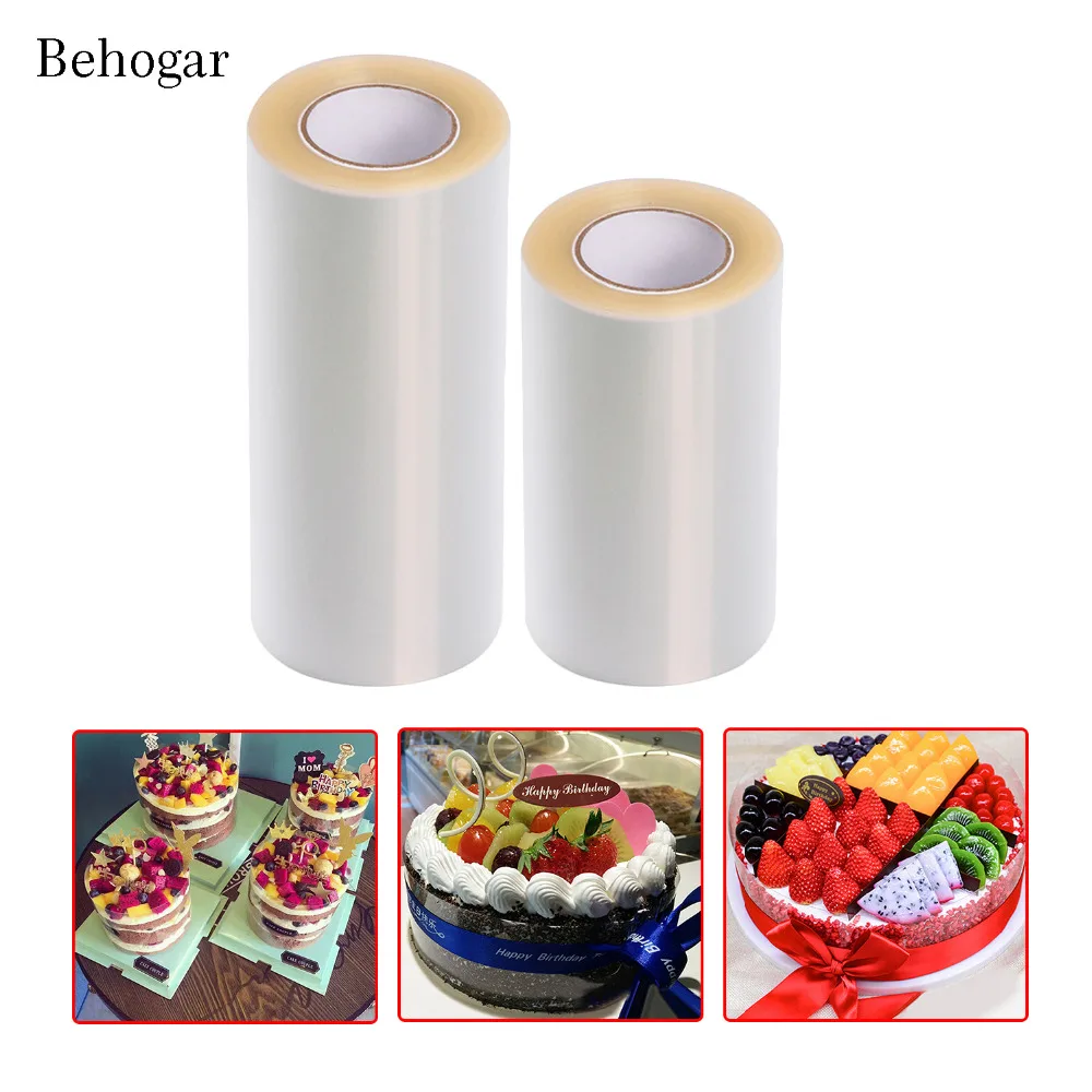 Прозрачный мусс для края торта оборачивающаяся круглая лента рулонный воротник