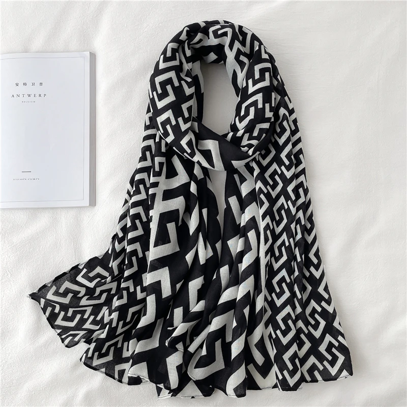 

Winter Scarf Cotton Beach Shawl Women Neckerchief Female Pashmina Headscarf Bufanda Elegant Scarves Head Wraps Hijab Foulard New