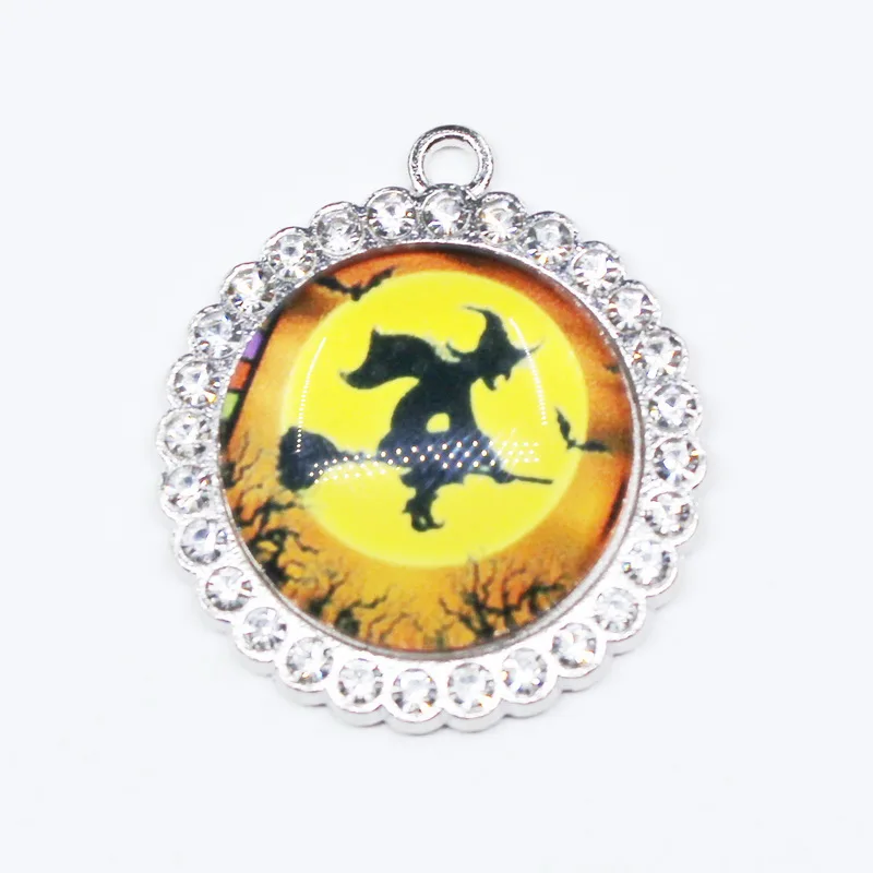 10 шт. Хэллоуин Подвески кристаллы Ведьмак Тыква кот шляпа кулон для браслета