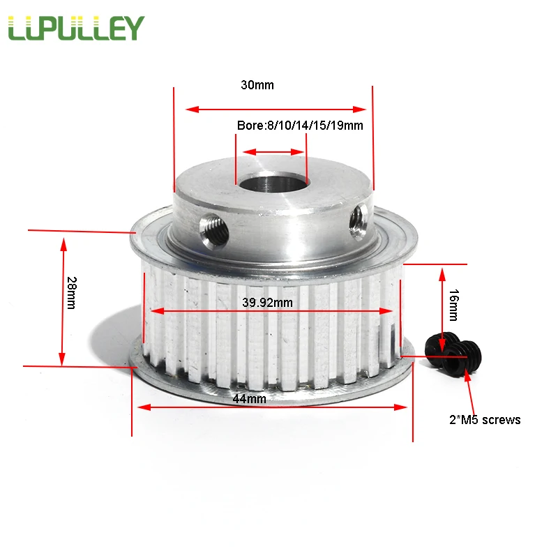 Шкив ГРМ LUPULLEY XL 25T с отверстием 8/10/14/15/19 мм синхронный шкив из алюминиевого сплава