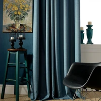 coarse linen and linen environmentally curtains for living dining room bedroom pure pigment color modern minimalist curtains