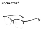 HDCRAFTER новые очки в алюминиево-магниевой оправе, мужские полуоправы для очков по рецепту, оптические оправы для очков