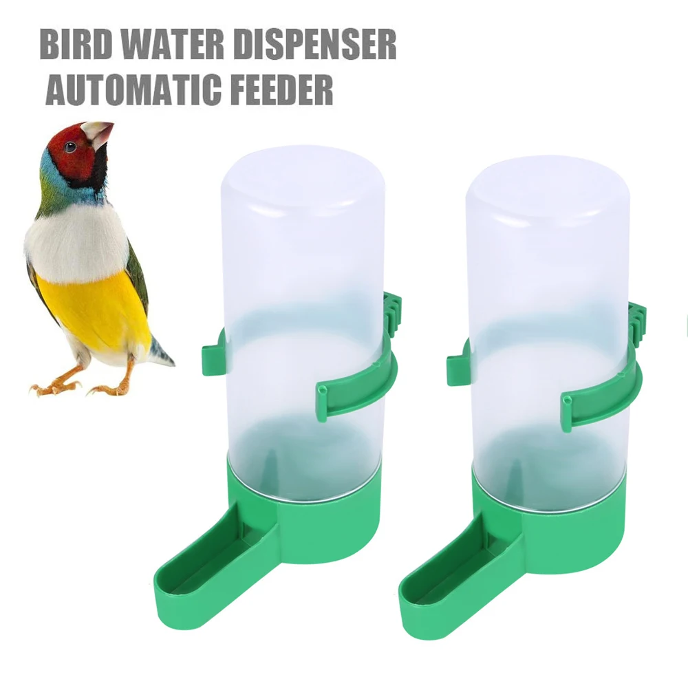 

Plastic Automatic Bird Water Drinker Feeder Pet Parrot Cage Bottle Drinking Cup Bowls Dispenser Pet Bird Supplies