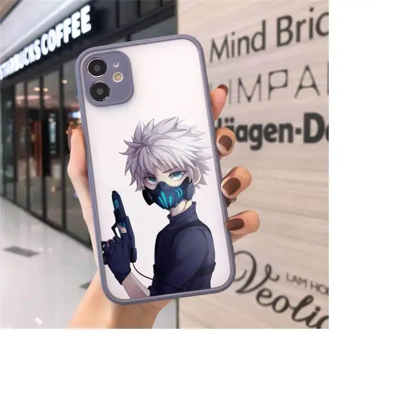

Hunter X Hunter Killua Zaoldyeck Phone Case For iPhone 12 11 Mini Pro XR XS Max 7 8 Plus X Matte transparent Gray Back Cover