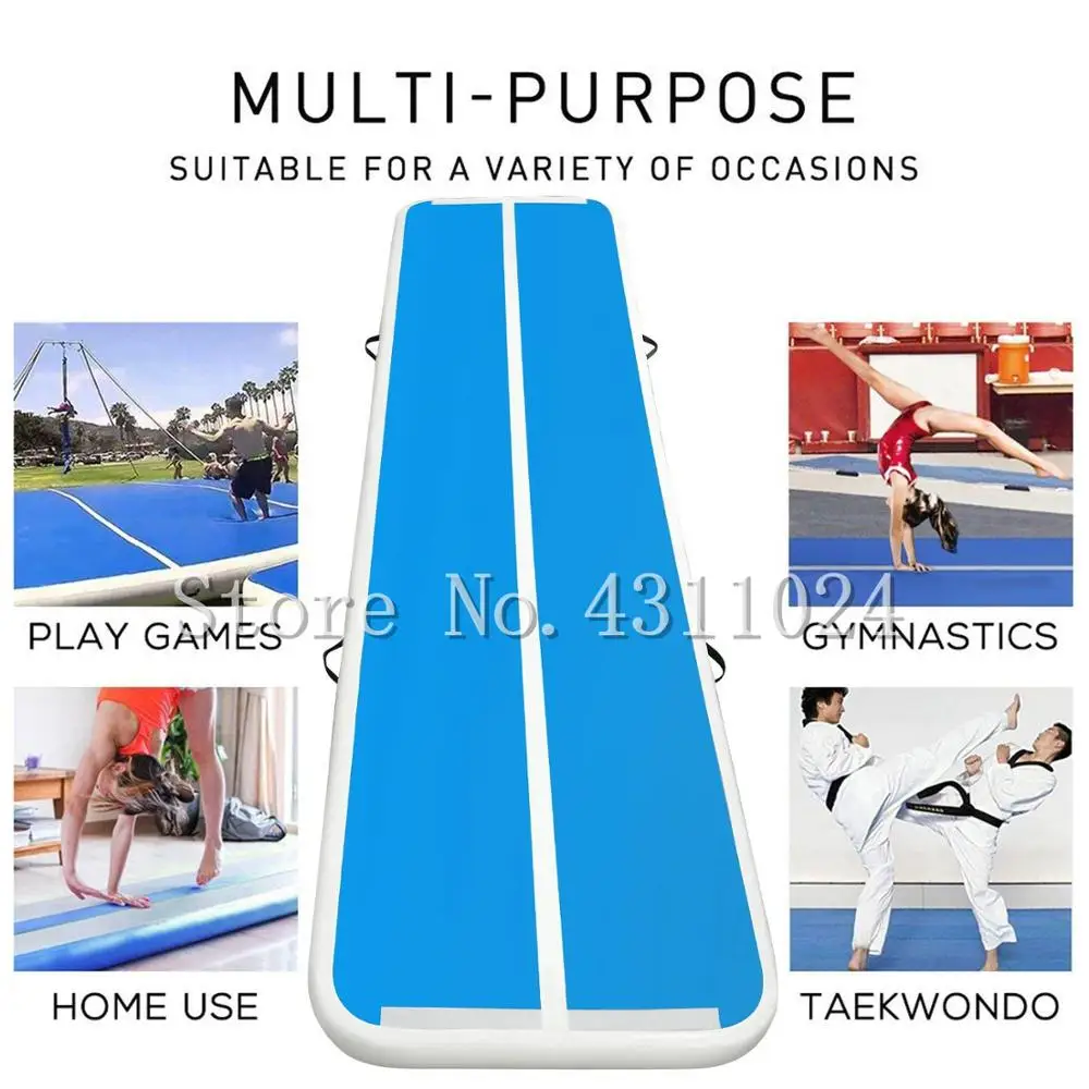 Продажа Надувная воздушная дорожка с насосом, коврик для гимнастики и акробатики, 11x1x0,2 м Купить Надувная воздушная дорожка с насосом, коврик для гимнастики и акробатики, 11x1x0,2 м