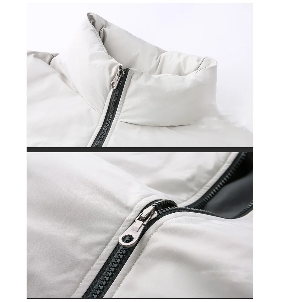 Мужская Повседневная зимняя однотонная теплая куртка на молнии с длинным