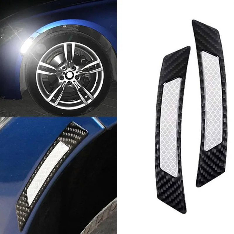 

Set Reflective Sticker SideBody Trim 2pcs Warning Wheel Bumber Exterior