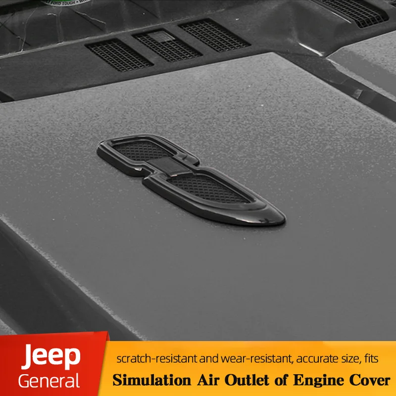 

Car Engine Hood Louver Air Intake Outlet Cover Jeep General Decorative Bonnet Vent Fender Moulding Trim Auto Accessories