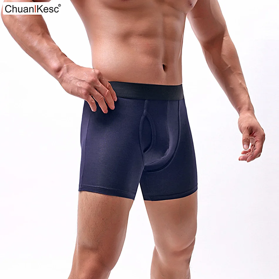 

Men's Sports Underpants Large Boxer Pants Lengthen Legs To Prevent Chafing Comfortable And Breathable Long Shorts
