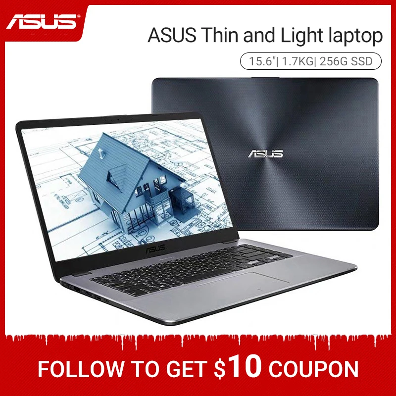 Ультрабук ASUS Notebook K505 ноутбук (AMD A6 9225/256G SSD/15 6 &quotэкран) тонкий светильник