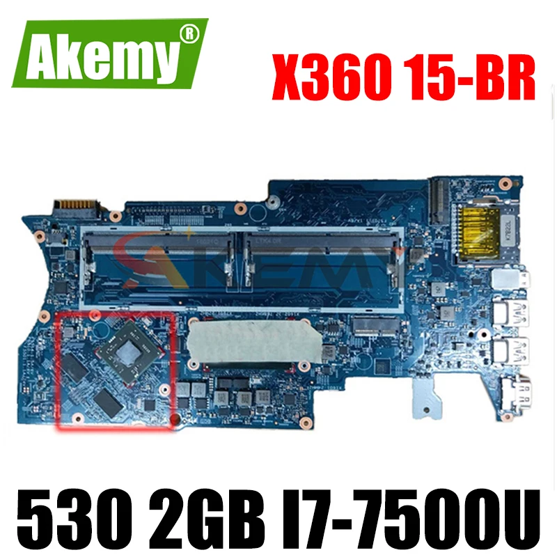 

For HP Pavilion x360 Convertible 15-br Laptop motherboard SPS-MB DSC 530 2GB i7-7500U WIN L08541-601 L08541-001 100% working