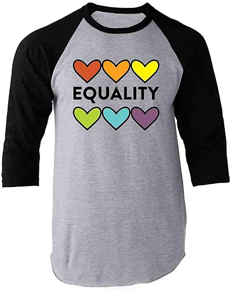 

Funny Gay Pride Rainbow Flag Queer Lesbian Unicorn Raglan Baseball Tee Shirt Summer Tops Personality Humor Sarcastic Shir