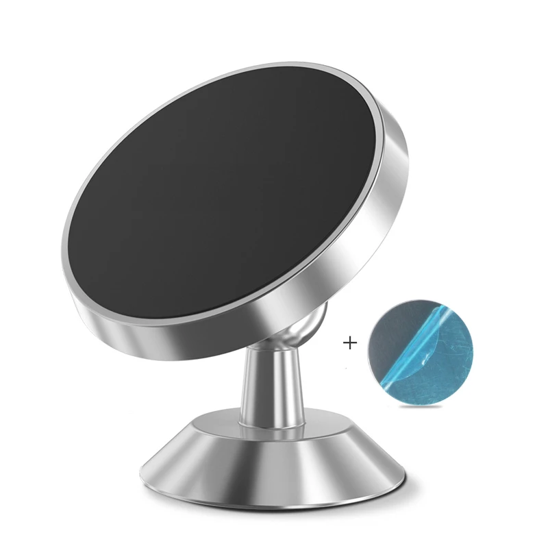 Silver Rotatable Автомобильный держатель для телефона, магнитная приборная панель для huawei, для IPhone 7, для Xiaomi Mi, 9, 8, для samsung S8, S9, S10, держатель, подставка, крепление на вентиляционное отверстие - Цвет: Silver Rotatable