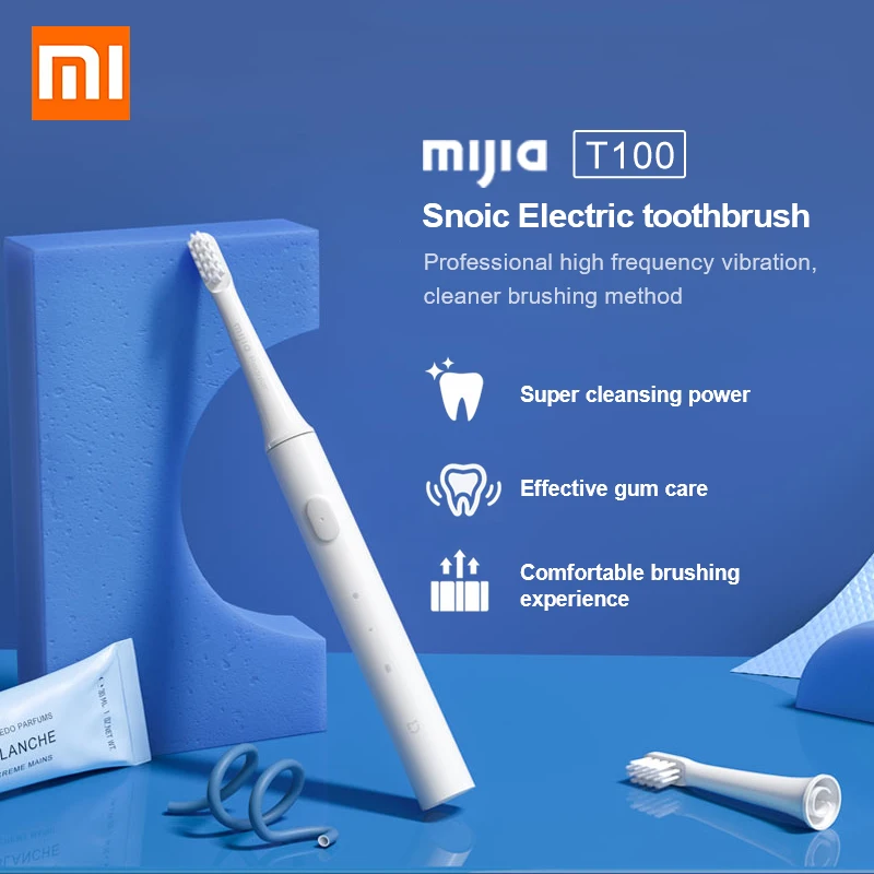 Зубная щетка XIAOMI MIJIA T100 IPX7 звуковая электрическая перезаряжаемая ультразвуковая