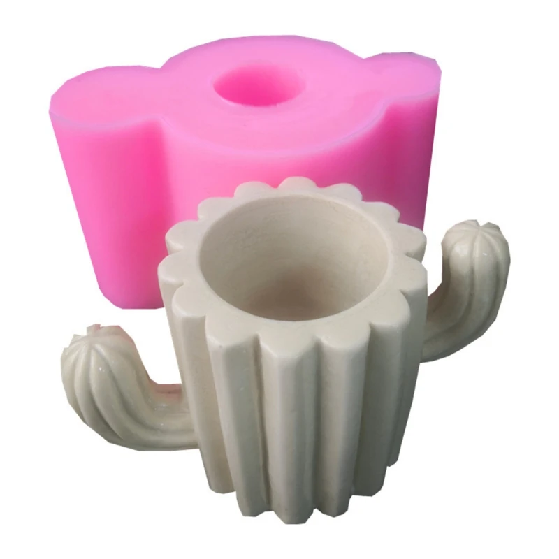 

Cactus Succulent Flowerpot Mold 3D Soap Mold DIY Candle Epoxy Mold Handmade Candles Aroma Wax Soap Molds for Decoration T84A