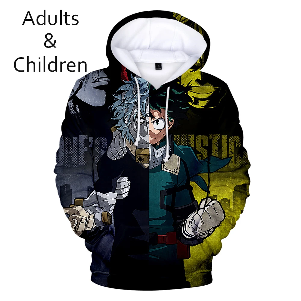 

My Hero Academia children 2019 cartoon Harajuku 3D casual popular hoodie men's women's comfortable boy hooded autumn sweatshirt