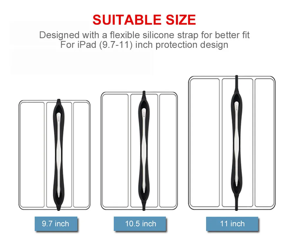 PORTEFEUILLE мягкий силиконовый совместимый для Apple Pencil чехол совместимый для IPad планшет стилус защитный чехол