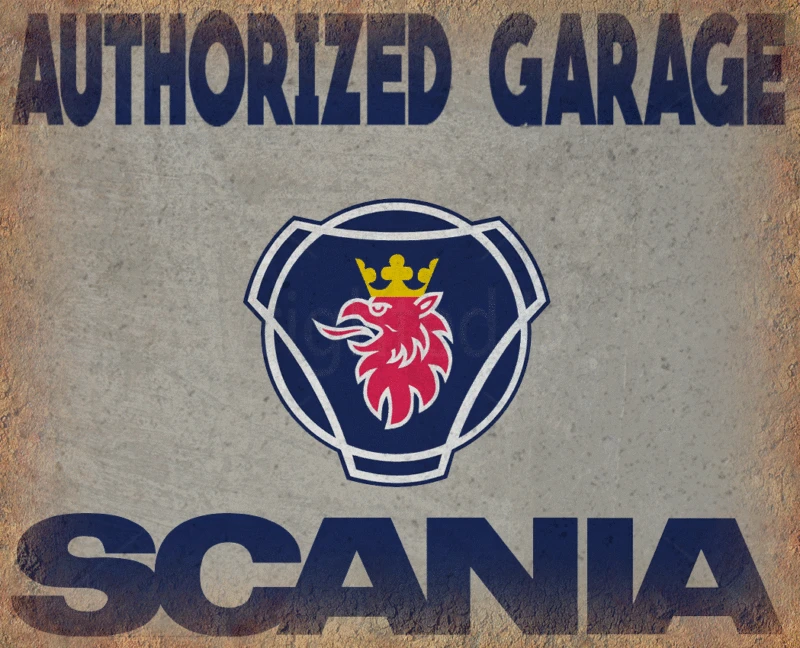 

Официальный гараж SCANIA, металлический оловянный знак, постер, настенный налет
