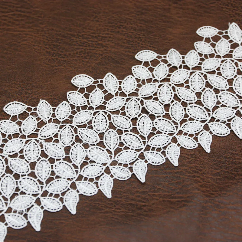 (1 Yard/lot) 10cm Lace Ribbon White Fabric Polyester Garment Accessories Clothes Trimmings Embroidered Trim Handwork DIY | Дом и сад
