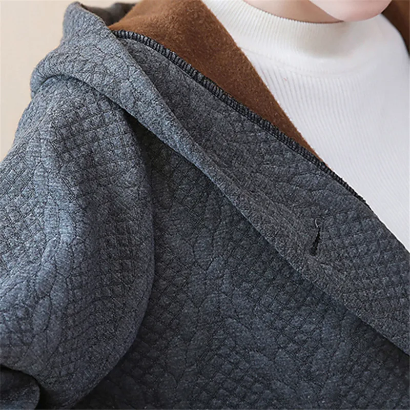 

2020 Autumn Winter Coat Women Windbreaker Jacket Large Size 5XL Loose Long Hooded Plus Velvet Thick Jacket Coat Overcoat Female