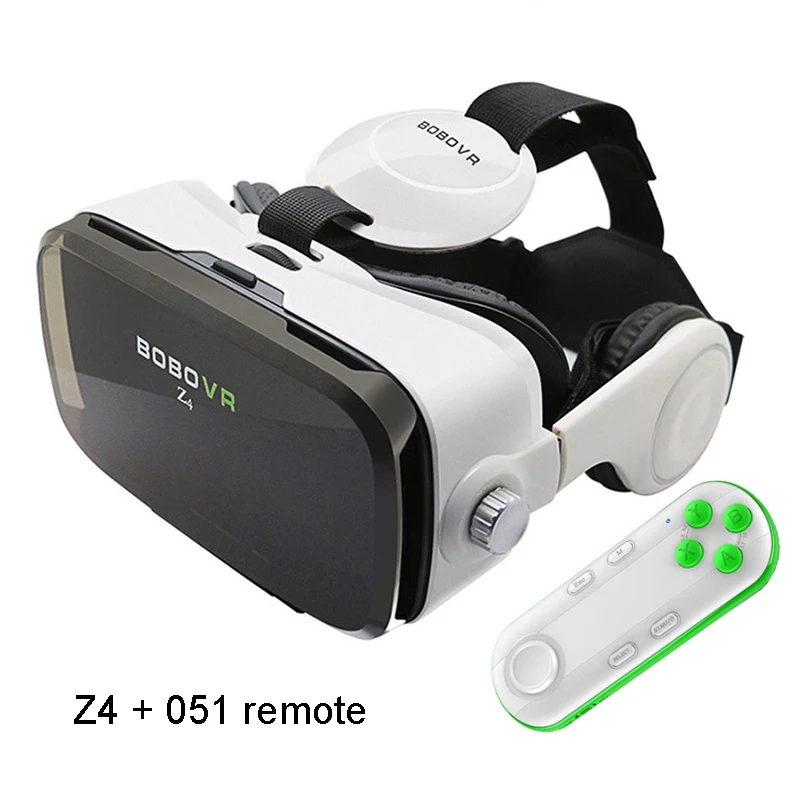 White 051 Remote Горячая Распродажа Bobovr Z4 кожаный 3d картонный шлем виртуальной реальности Гарнитура для очков виртуальной реальности стерео Bobo Vr для 4-6 'мобильного телефона - Цвет: White 051 Remote