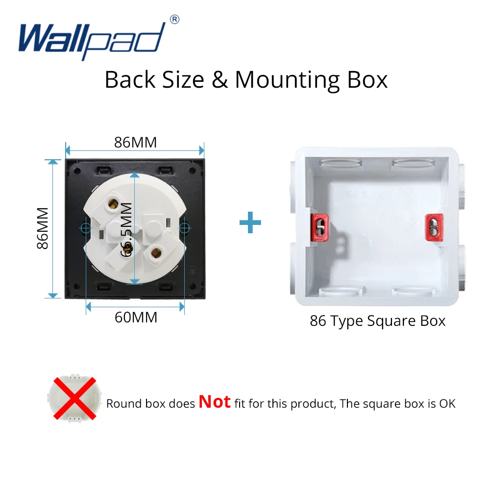 Wallpad 2 HDMI-compatible For DATA Transmission Socket Crystal Grey Glass Panel Wall Power Outlet | Обустройство дома