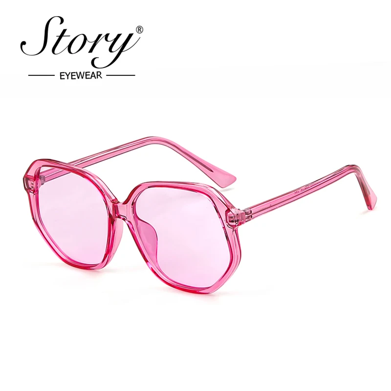 История Карамельный цвет солнцезащитные очки в стиле ретро Брендовая