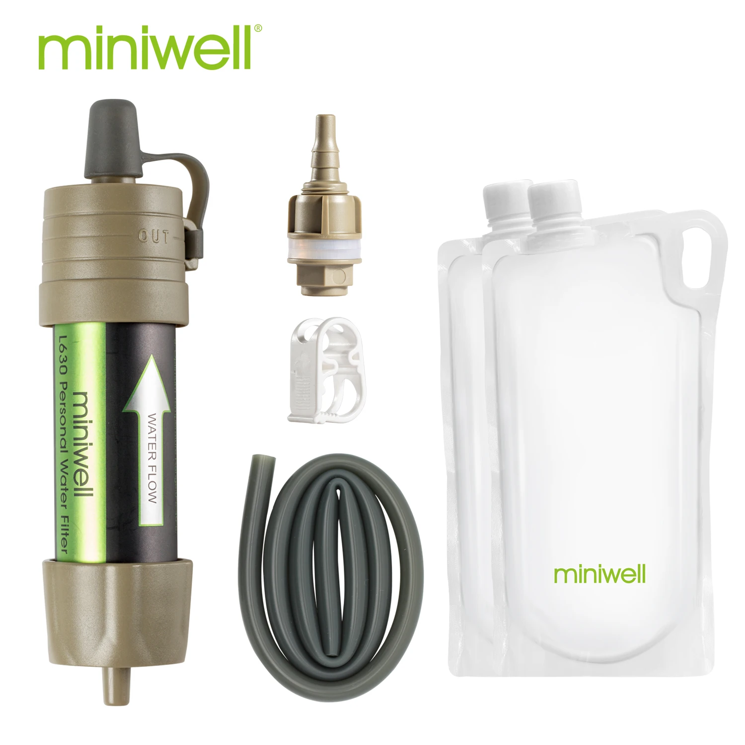 Персональный фильтр для воды Miniwell L630 оборудование выживания питьевой | Спорт и
