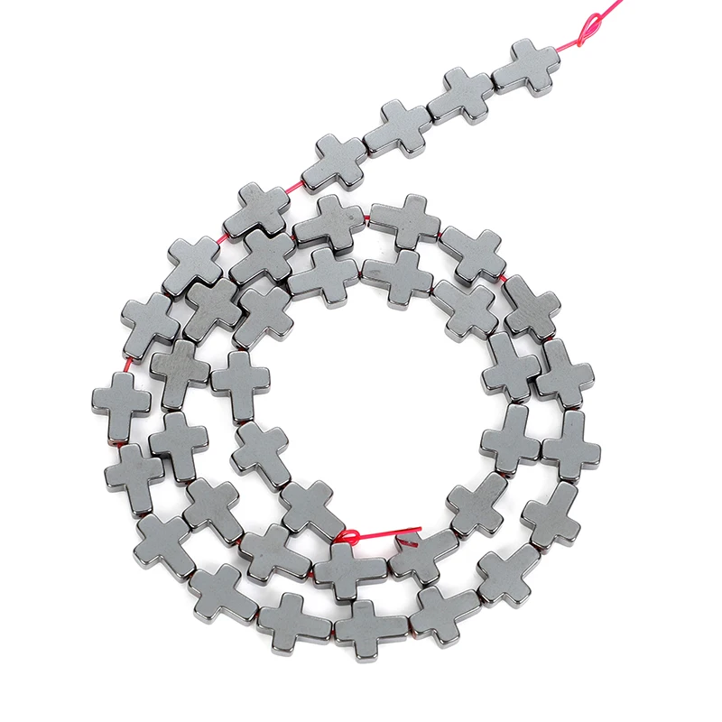 Бусины из натурального камня черные бусины-разделители гематита для