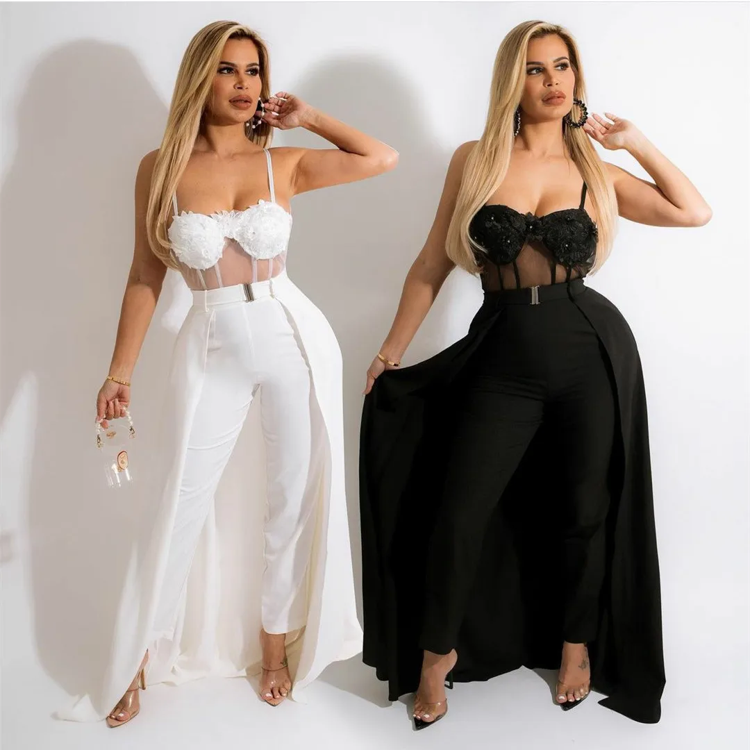 

Sexy A-Line Jumpsuit Satin Evening Dress Long فساتين السهرة Floor Length Sweetheart Robe De Soiree Longue Party Gowns for Women