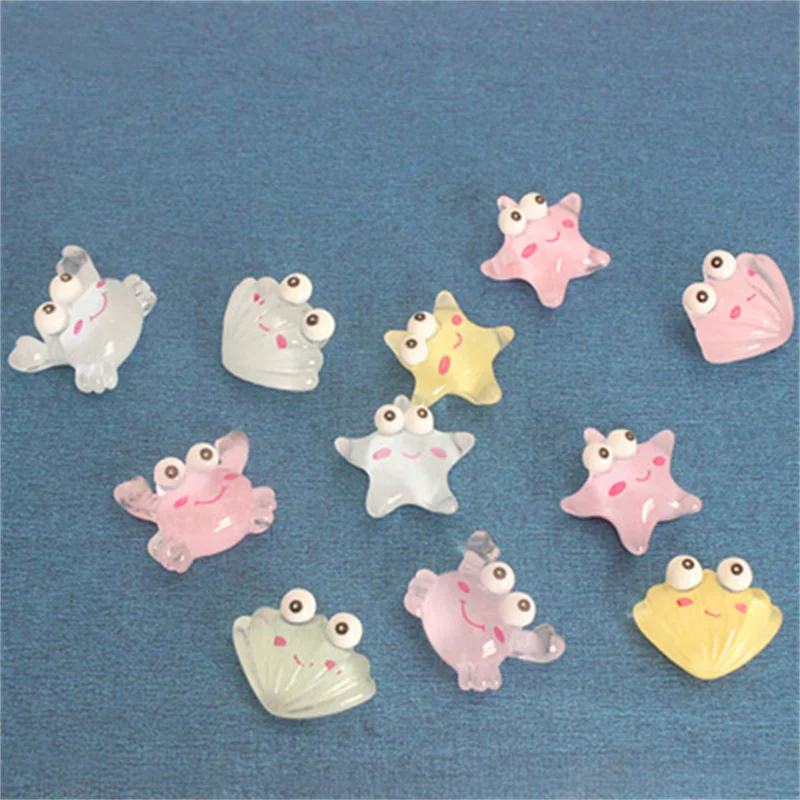 Хрустальный Краб Морская звезда оболочка холодильник паста окрашенная Смола