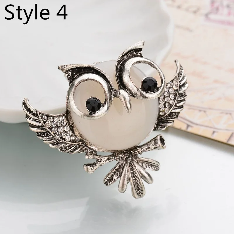 Милое Качество Сова брошки и шпильки Кристалл Большие Животные броши брошь