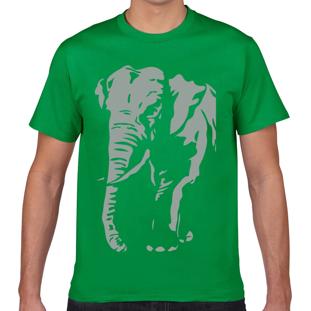 Мужская хлопковая футболка с изображением африканского слона | одежда