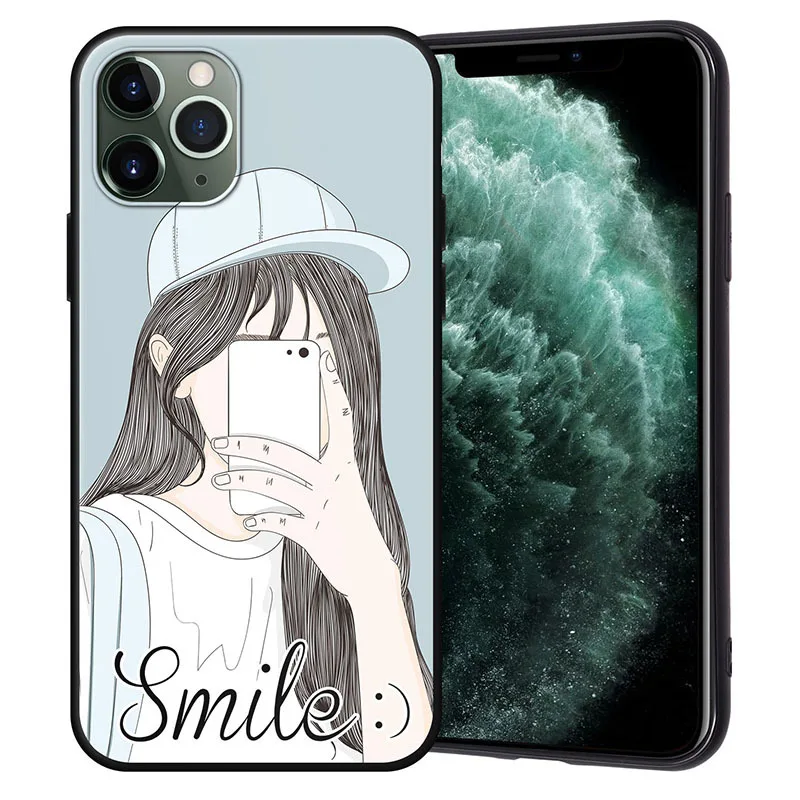 

For iphone 12 pro max case 11 Pro Max Case 5 5S 6 6S 7 8 Plus X XS Max Mini Fashion Girls for Cover Case Soft TPU Case coque
