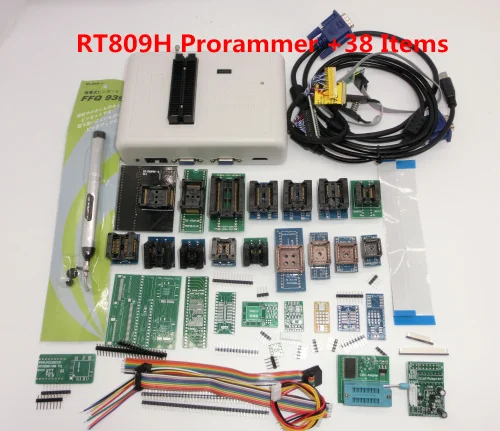 RT809H 38ITEMS RT809H emmc-nand программист TSOP56 TSOP48 кабель EDID ISP Header01 VGA HDMI BGA63 BGA64 BGA169 - Цвет: RT809H 38ITEMS