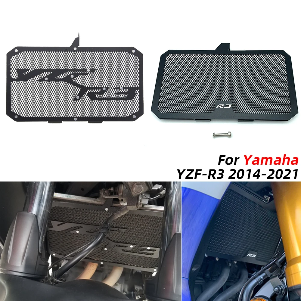 

YZFR3 Motorcycle CNC Radiator Grille Guard Cover Tank Protector For Yamaha YZF-R3 R3 2015 2016 2017 2018 2019 2020 2021